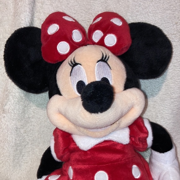 Minnie Mouse Disney Store soft plush 13” red polka dot dress - Picture 6 of 6